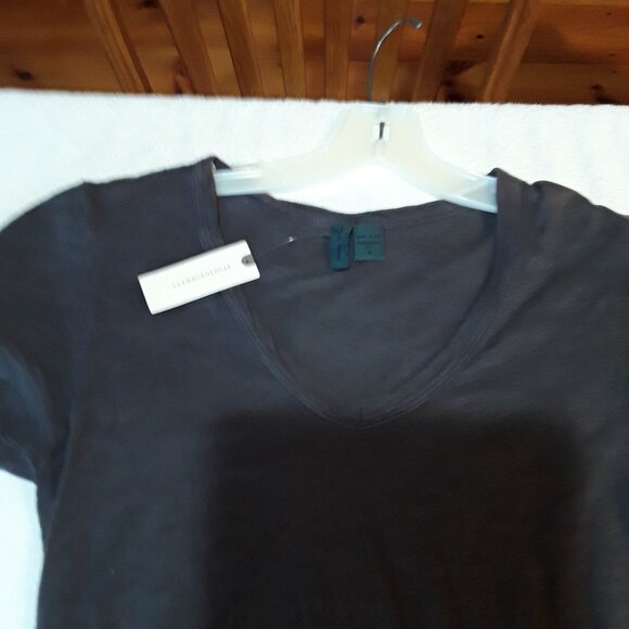 Tunic top by Left of Center - beautiful NWT dark grey cotton top - Picture 5 of 10